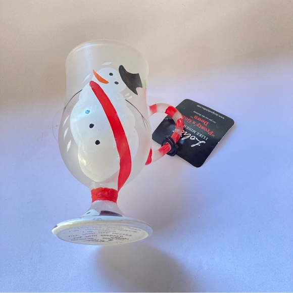 LOLITA Frosted Glass Hand Painted Mug with Handle I Like Mine Hot 9 oz - Picture 13 of 16